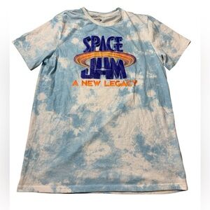Space Jam A New Legacy Blue Tie Dye Graphic T-Shirt Medium